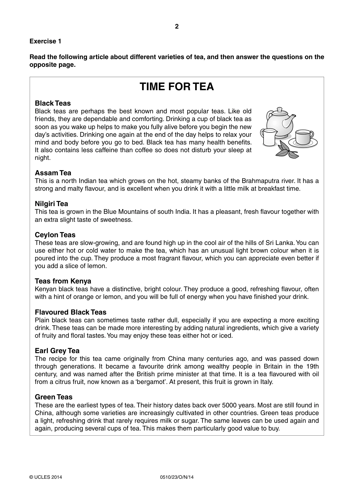 Cambridge IGCSE English - Second Language (oral endorsement) 0510 2014 Oct/Nov Paper 2 · Variant 3 question paper, page 2 of 16
