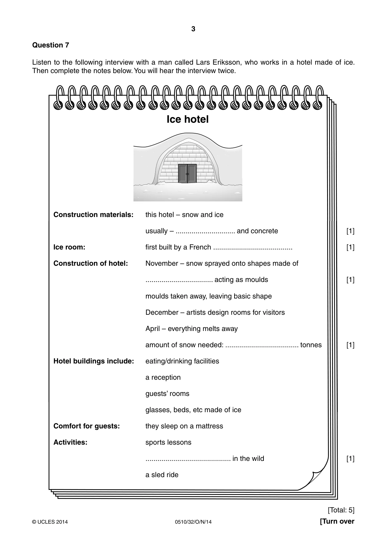 Cambridge IGCSE English - Second Language (oral endorsement) 0510 2014 Oct/Nov Paper 3 · Variant 2 question paper, page 3 of 8
