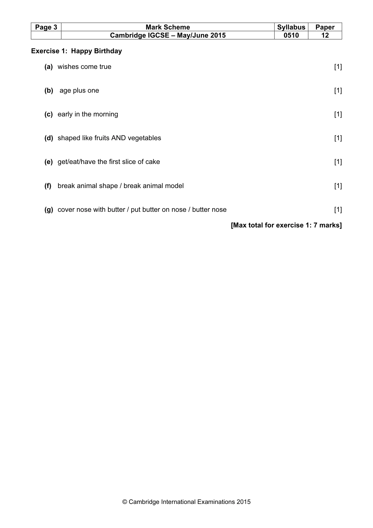 Mark scheme, page 3 of 11