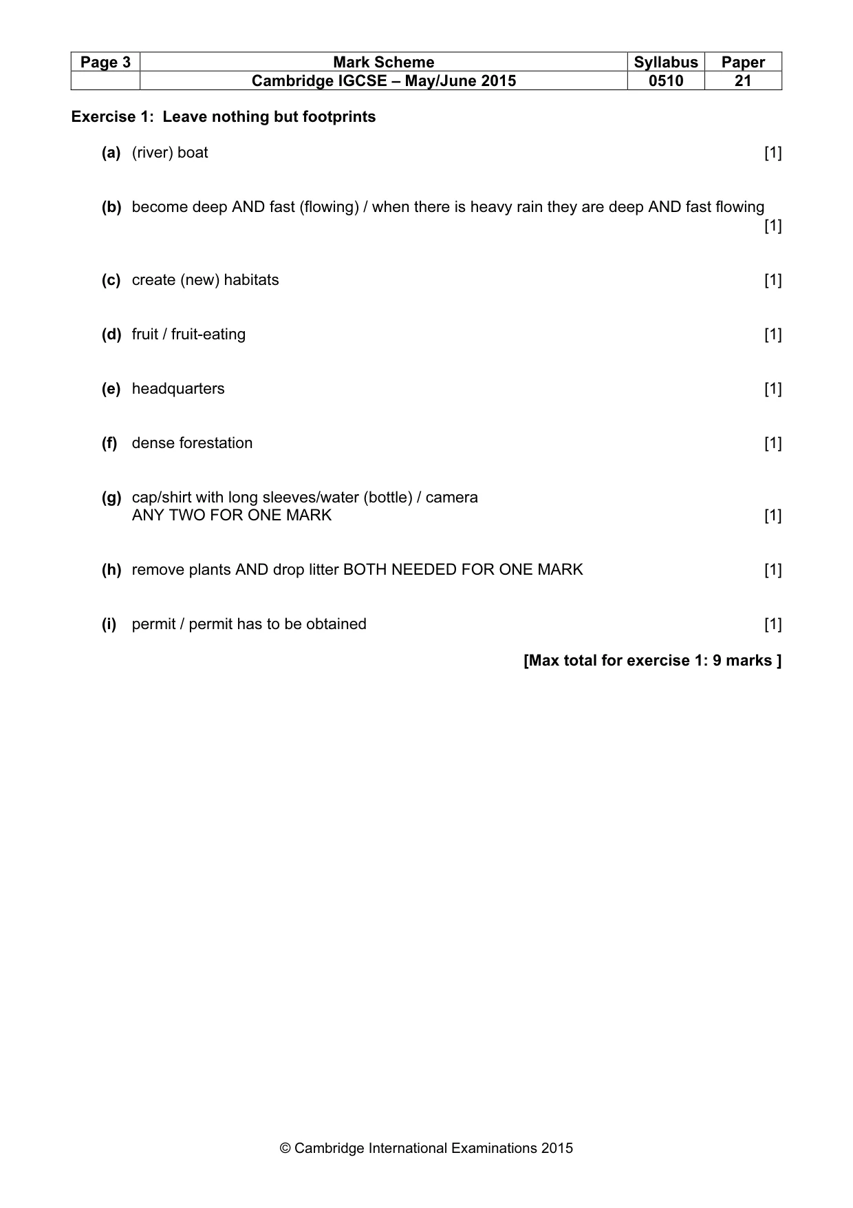 Mark scheme, page 3 of 12
