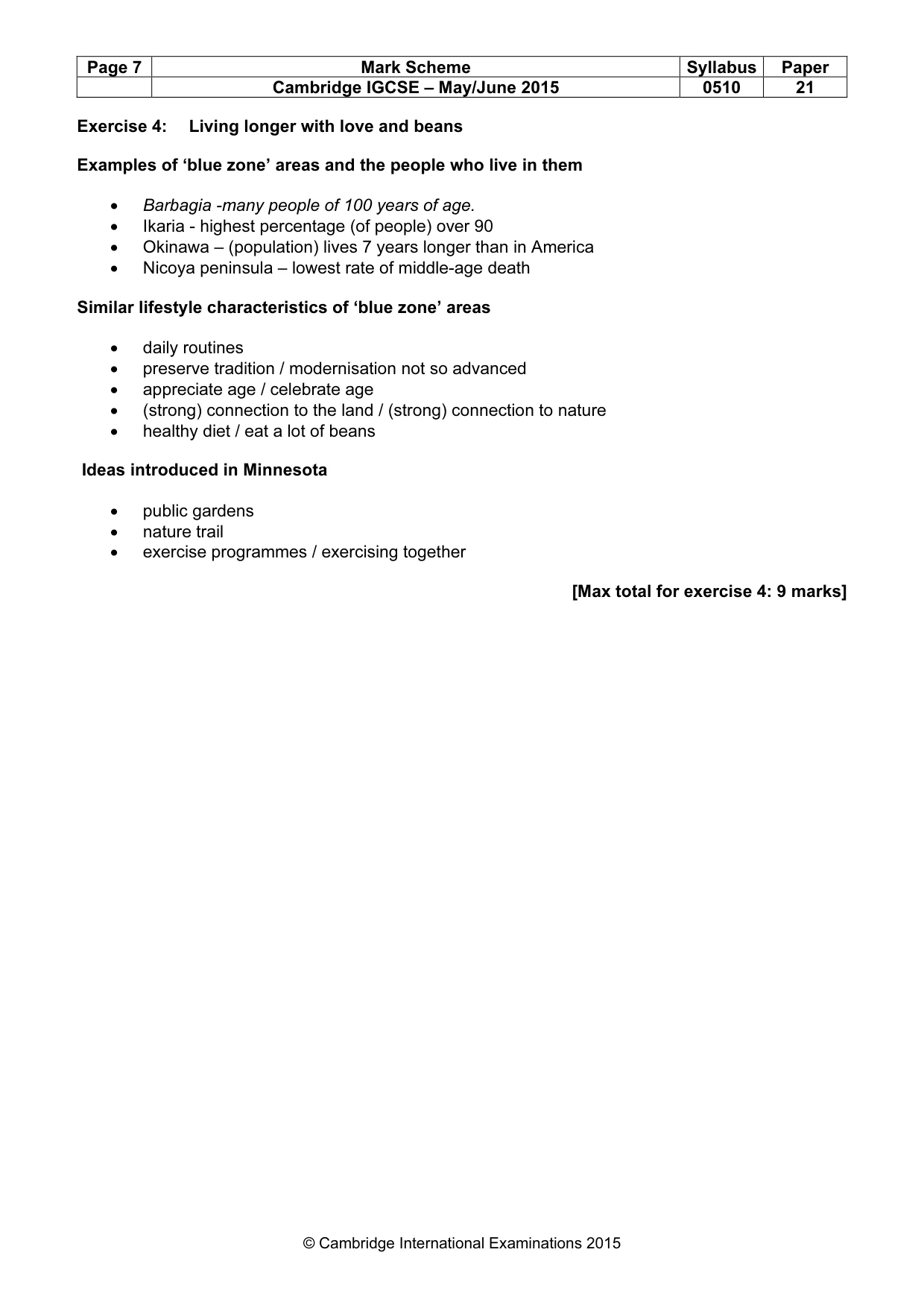 Mark scheme, page 7 of 12