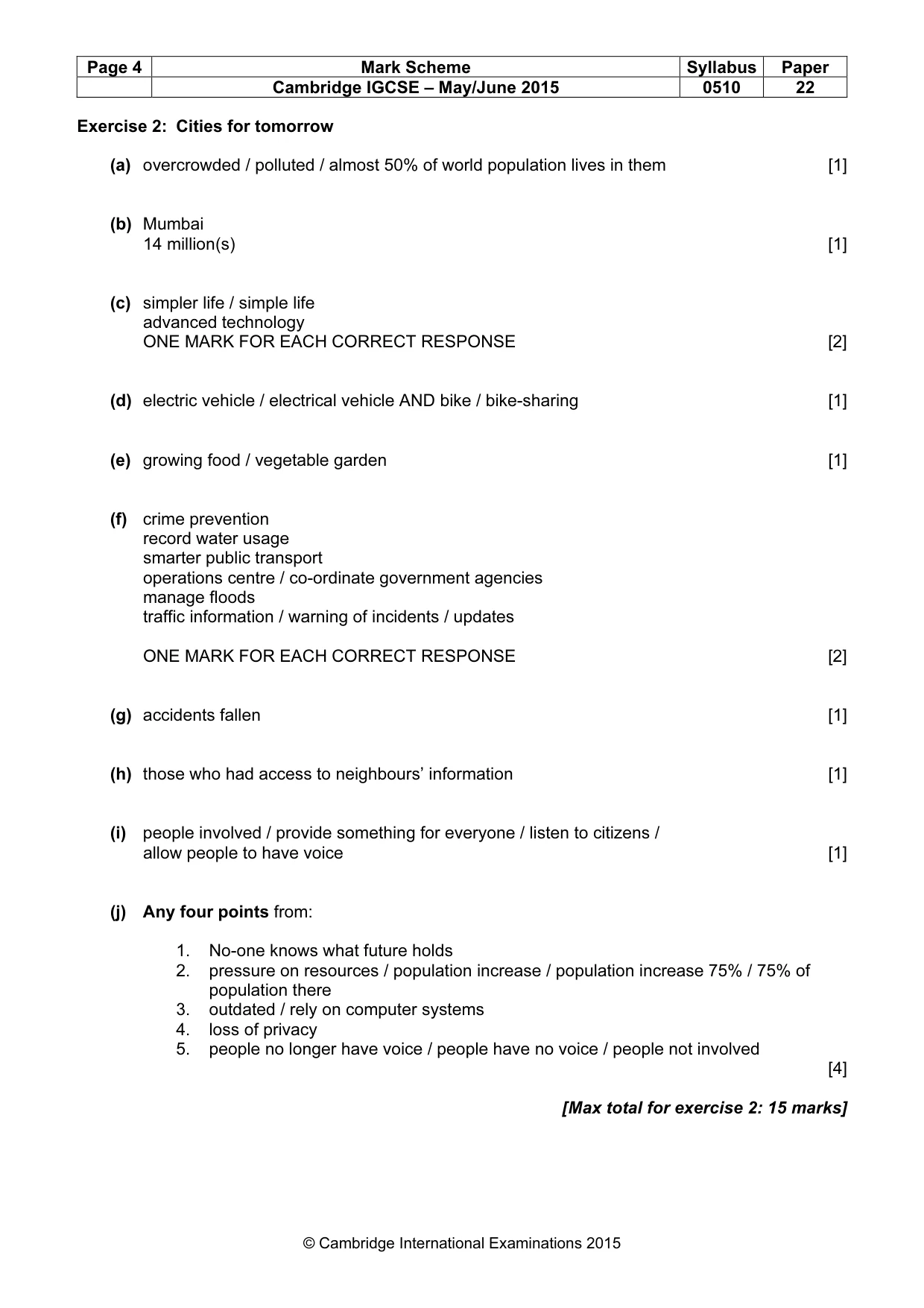 Mark scheme, page 4 of 11