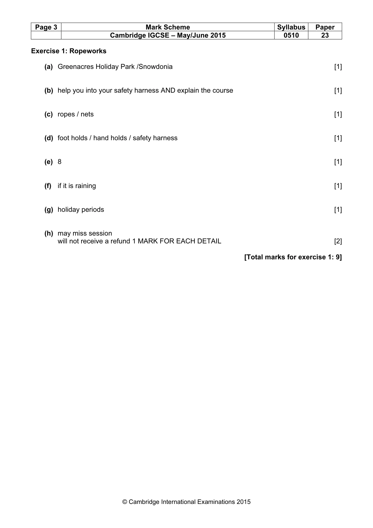 Mark scheme, page 3 of 12