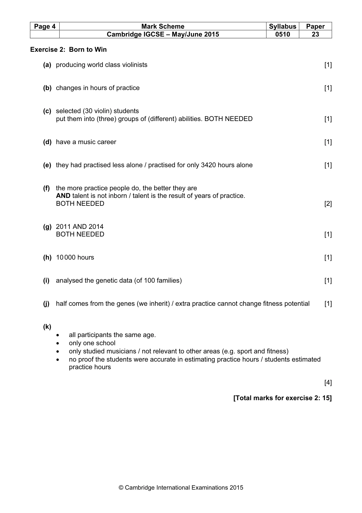 Mark scheme, page 4 of 12