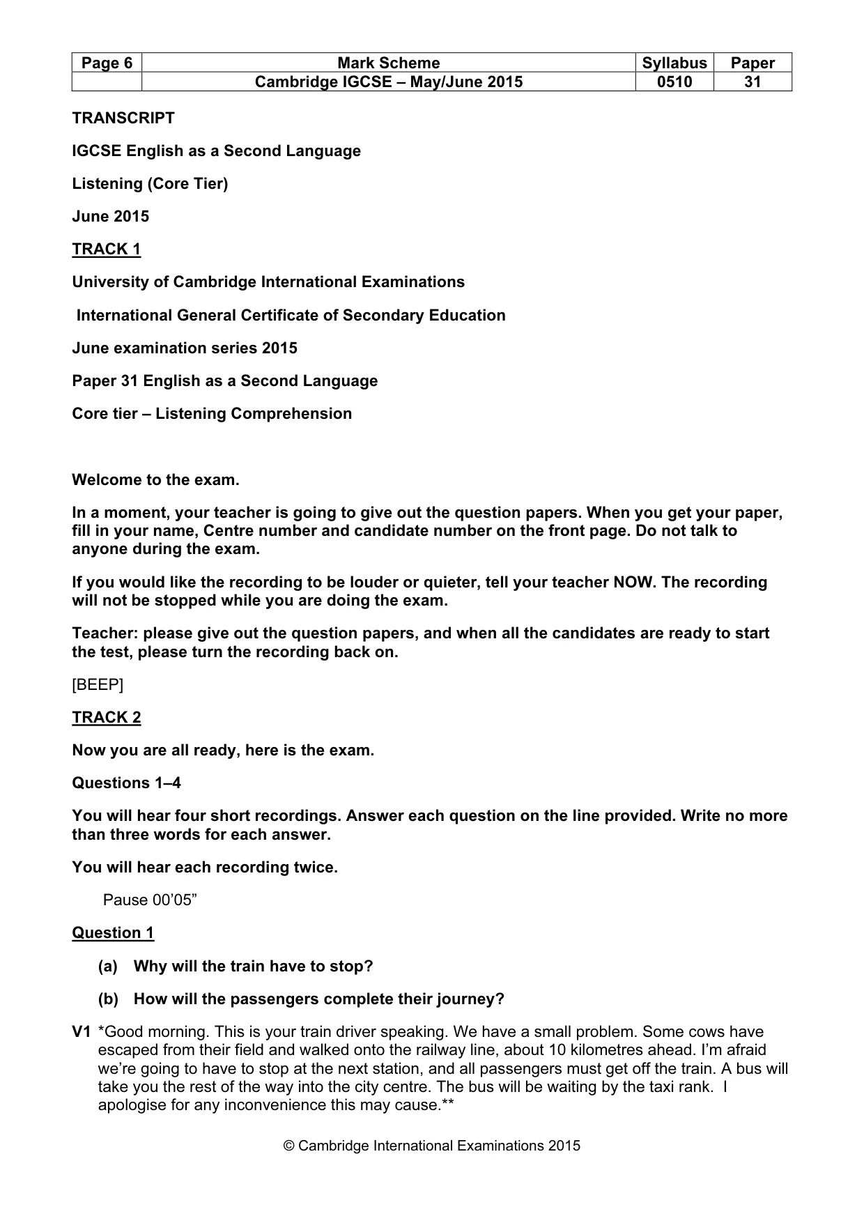 Mark scheme, page 6 of 13