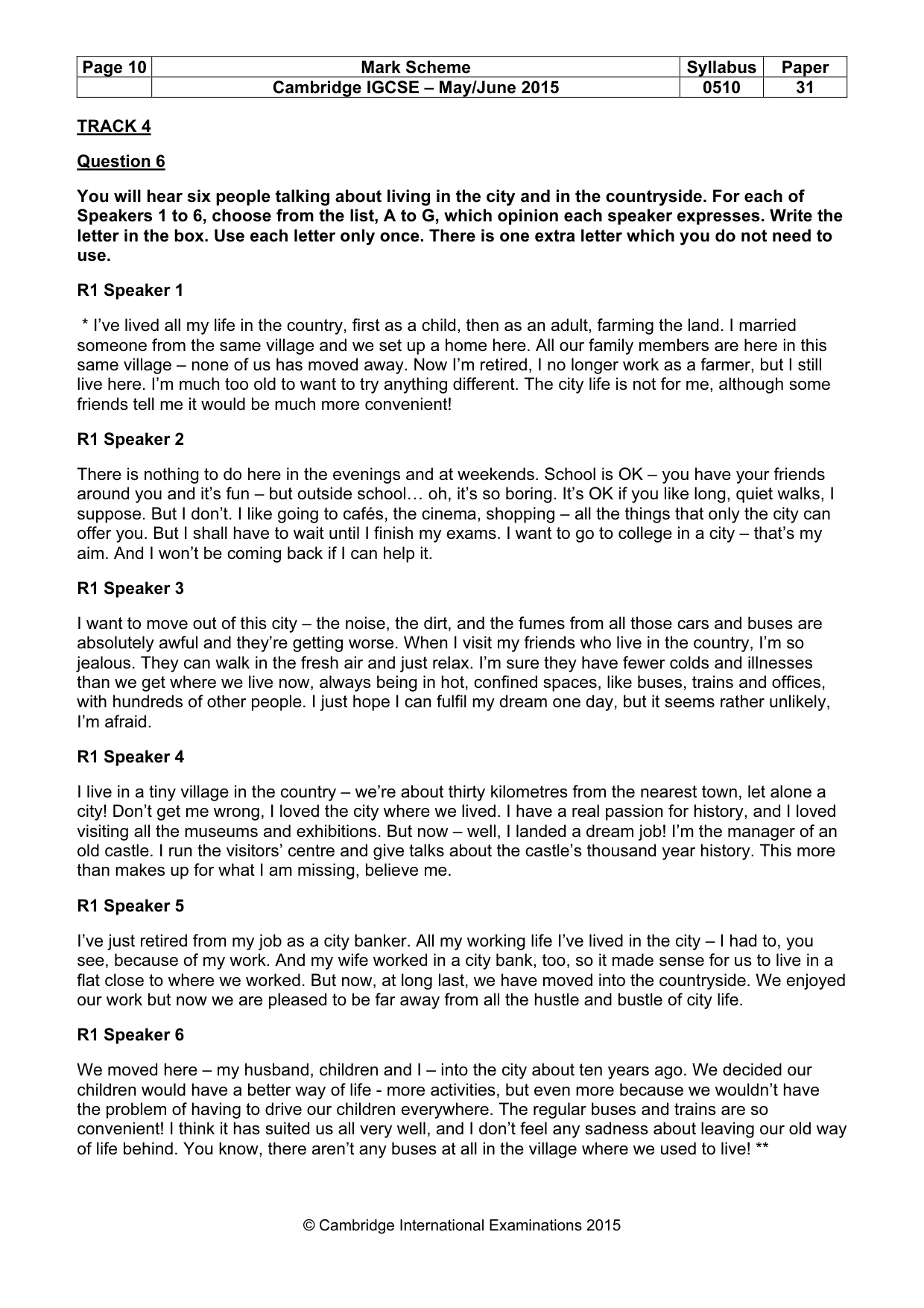 Mark scheme, page 10 of 13