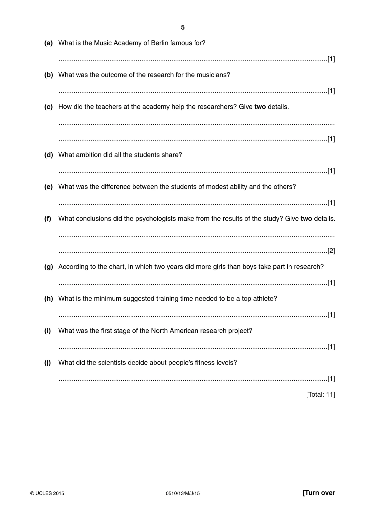 Cambridge IGCSE English - Second Language (oral endorsement) 0510 2015 May/June Paper 1 · Variant 3 question paper, page 5 of 16