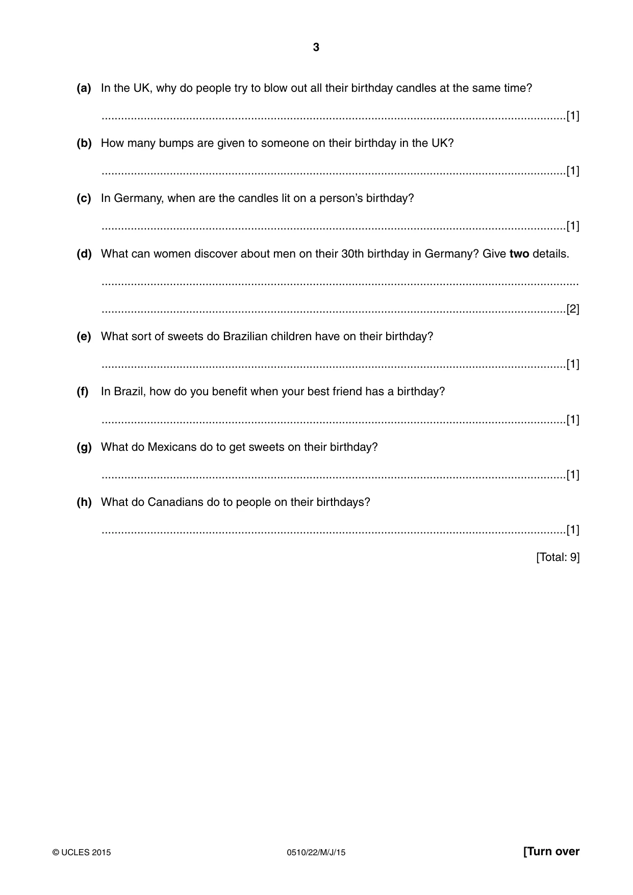Cambridge IGCSE English - Second Language (oral endorsement) 0510 2015 May/June Paper 2 · Variant 2 question paper, page 3 of 16