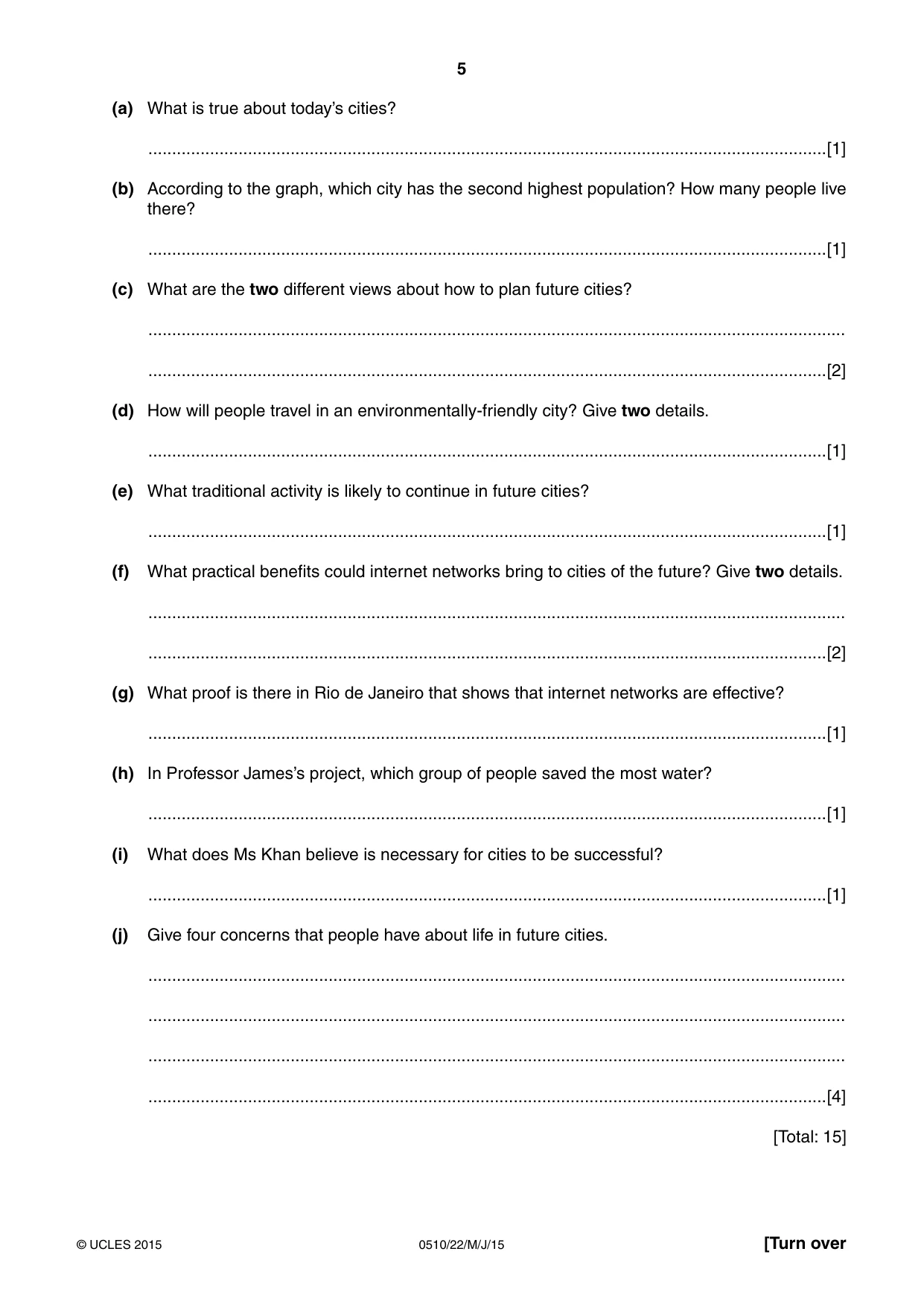 Cambridge IGCSE English - Second Language (oral endorsement) 0510 2015 May/June Paper 2 · Variant 2 question paper, page 5 of 16
