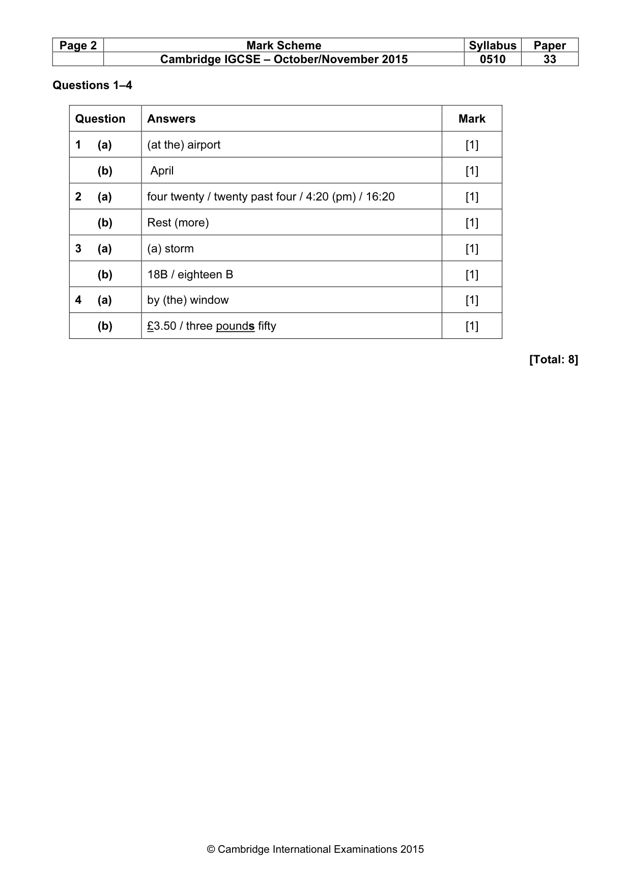 Mark scheme, page 2 of 12