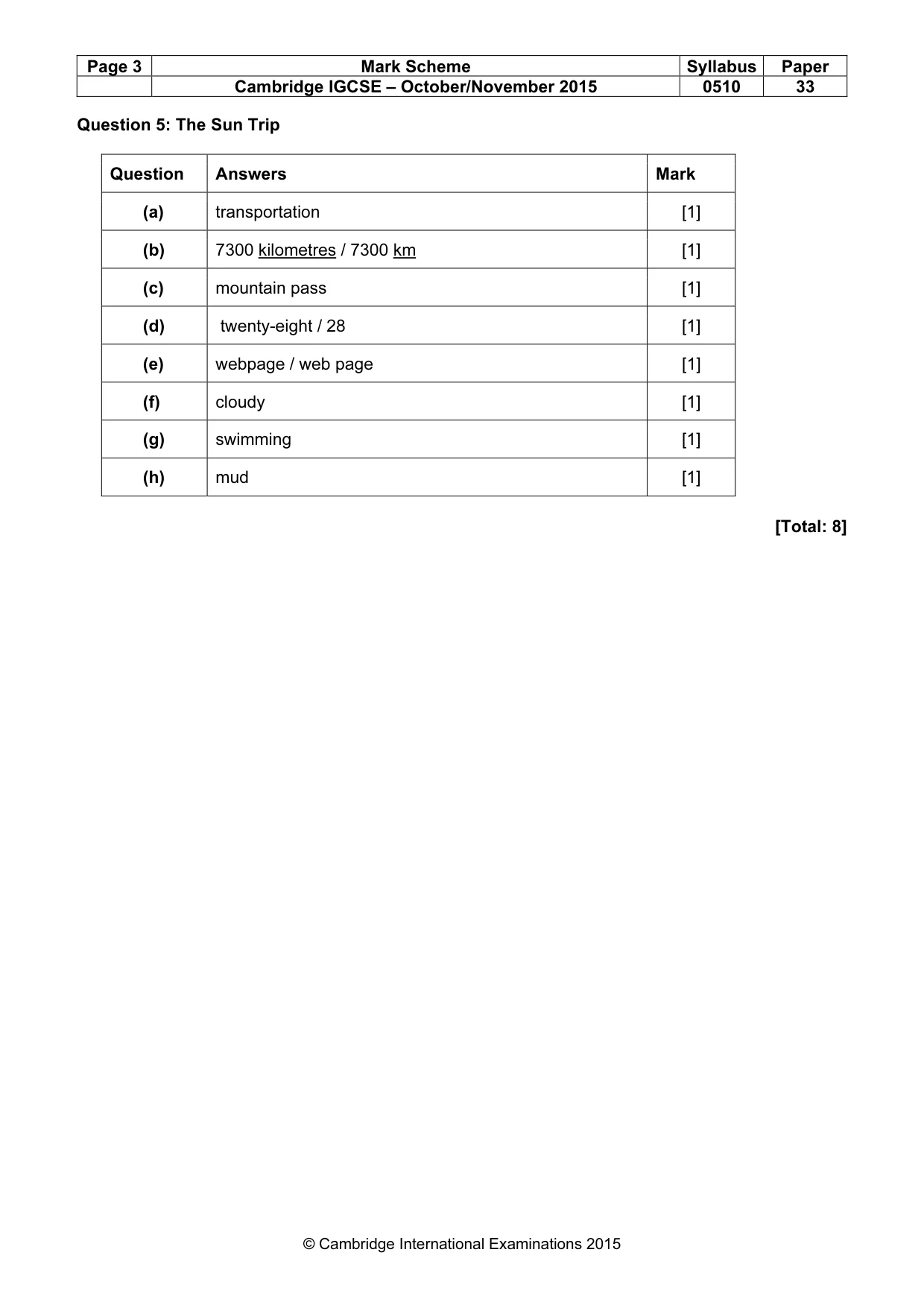 Mark scheme, page 3 of 12
