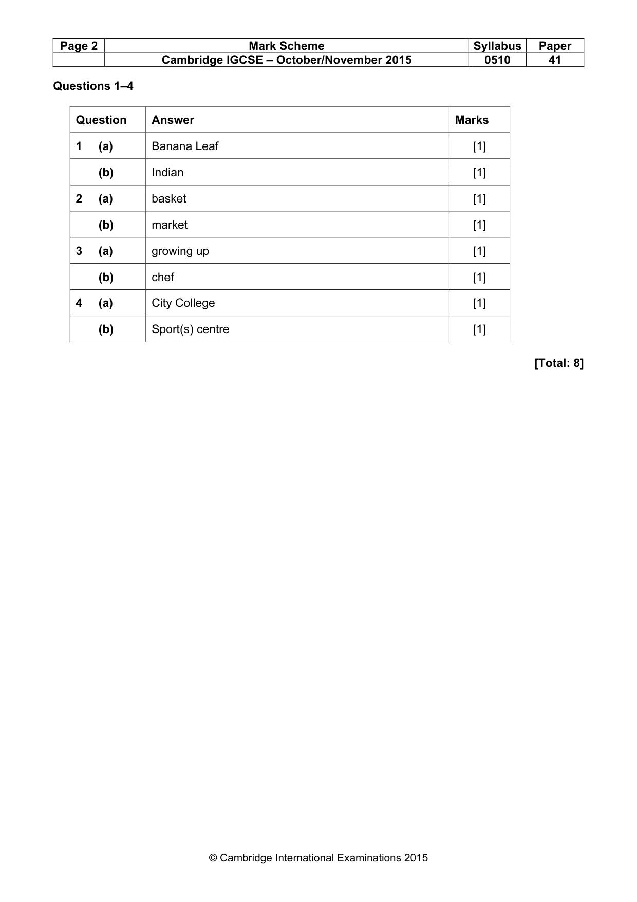 Mark scheme, page 2 of 18