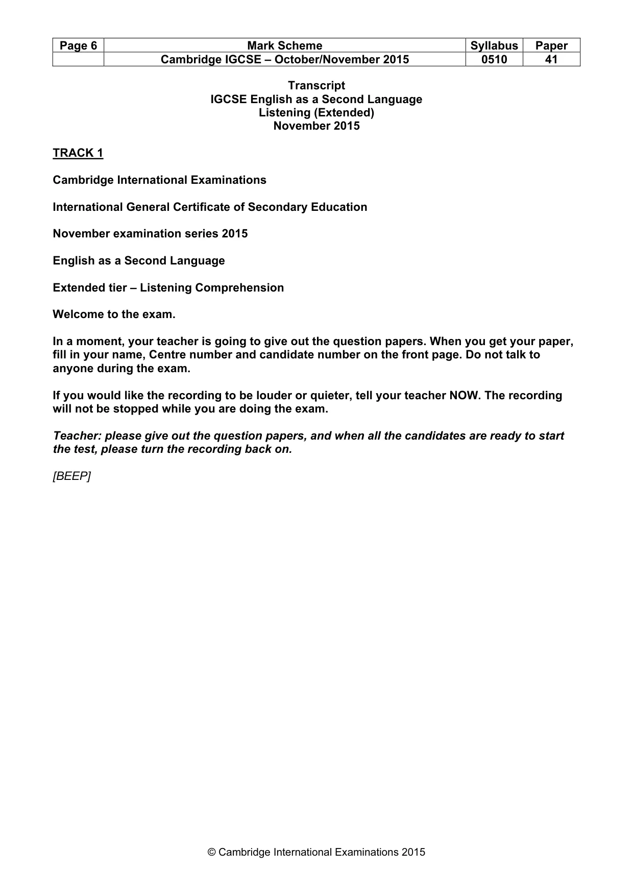 Mark scheme, page 6 of 18