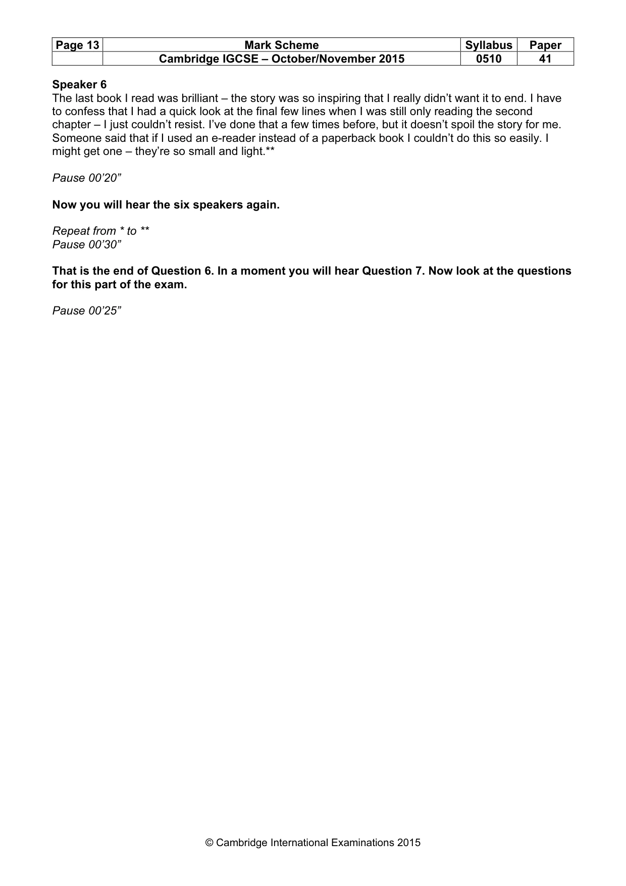 Mark scheme, page 13 of 18