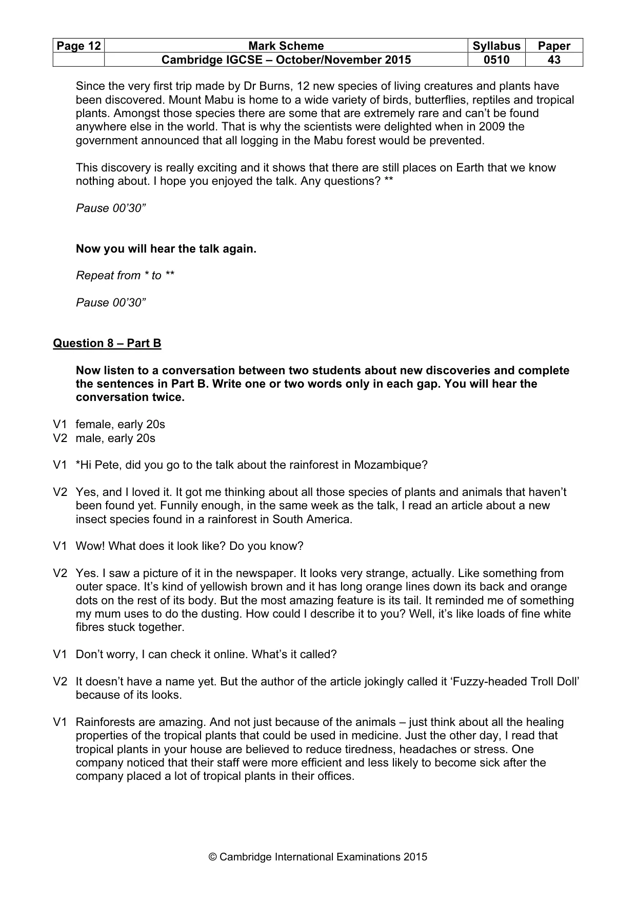 Mark scheme, page 12 of 13