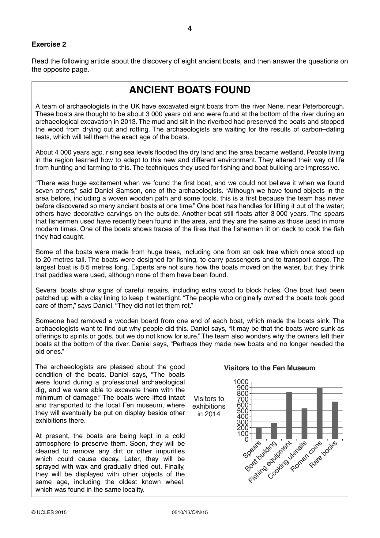 Cambridge IGCSE English - Second Language (oral endorsement) 0510 2015 Oct/Nov Paper 1 · Variant 3 question paper, page 4 of 16