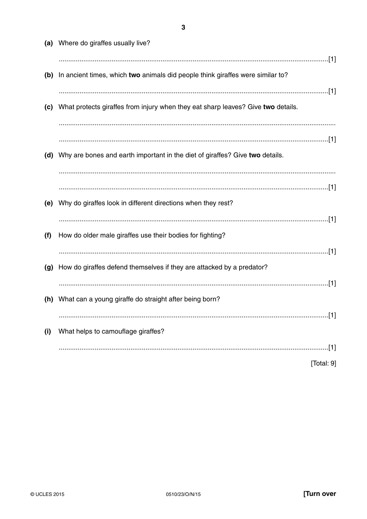 Cambridge IGCSE English - Second Language (oral endorsement) 0510 2015 Oct/Nov Paper 2 · Variant 3 question paper, page 3 of 16