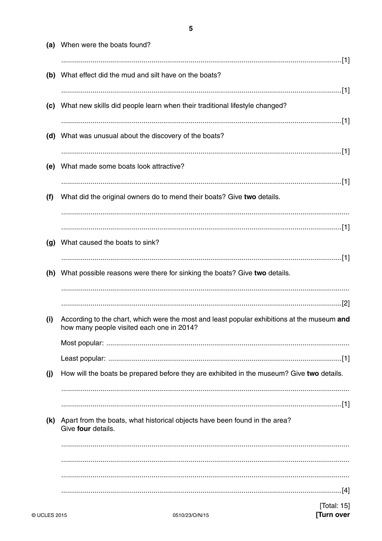Cambridge IGCSE English - Second Language (oral endorsement) 0510 2015 Oct/Nov Paper 2 · Variant 3 question paper, page 5 of 16