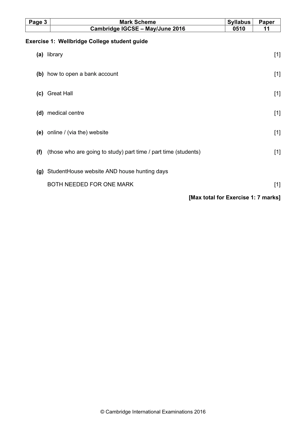 Mark scheme, page 3 of 11