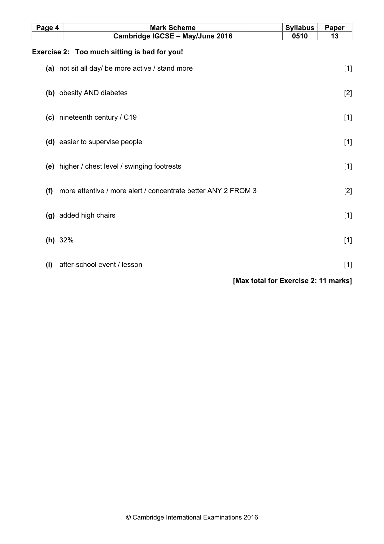 Mark scheme, page 4 of 11
