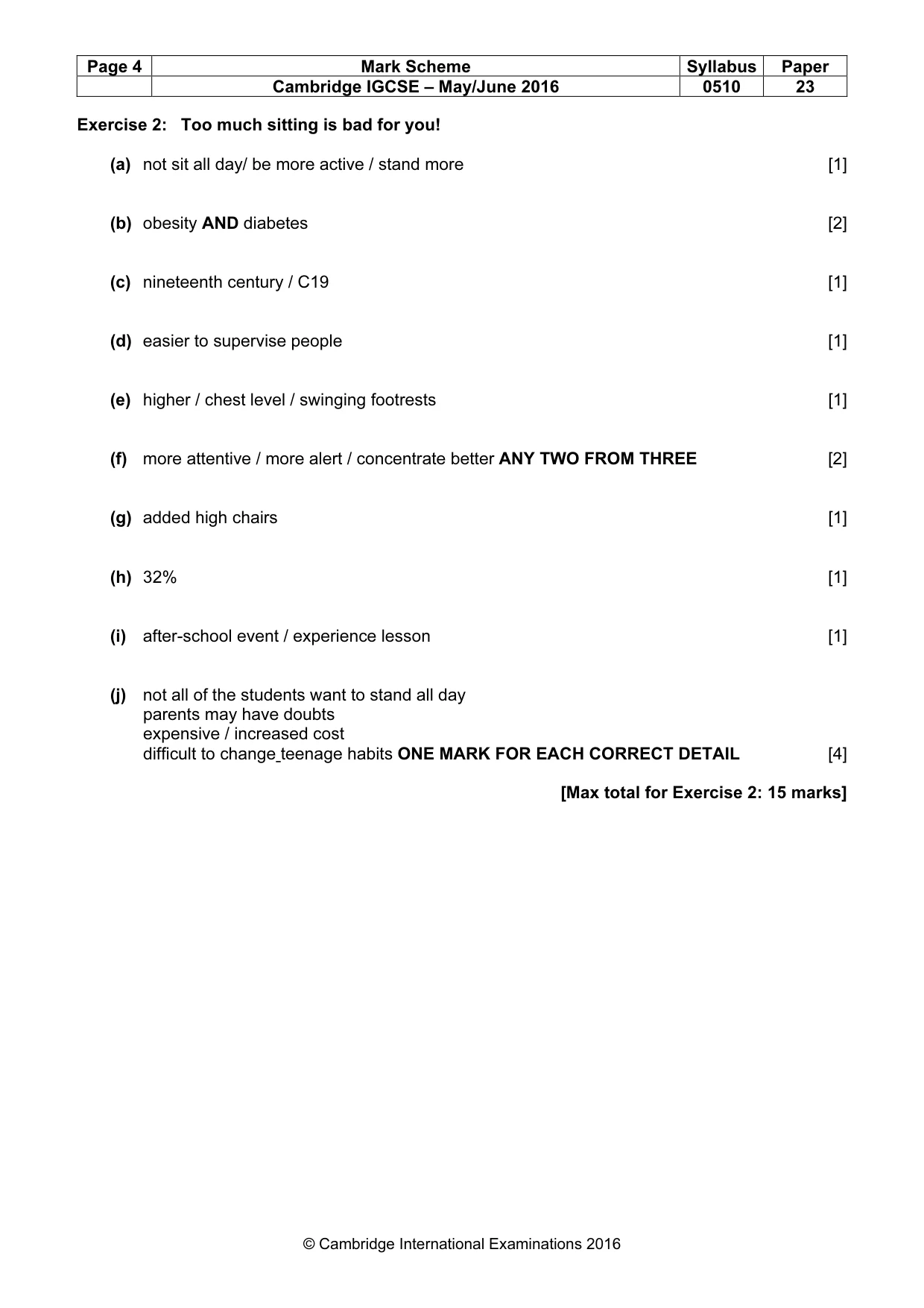 Mark scheme, page 4 of 11