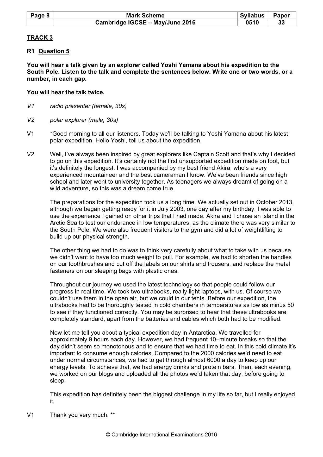 Mark scheme, page 8 of 12