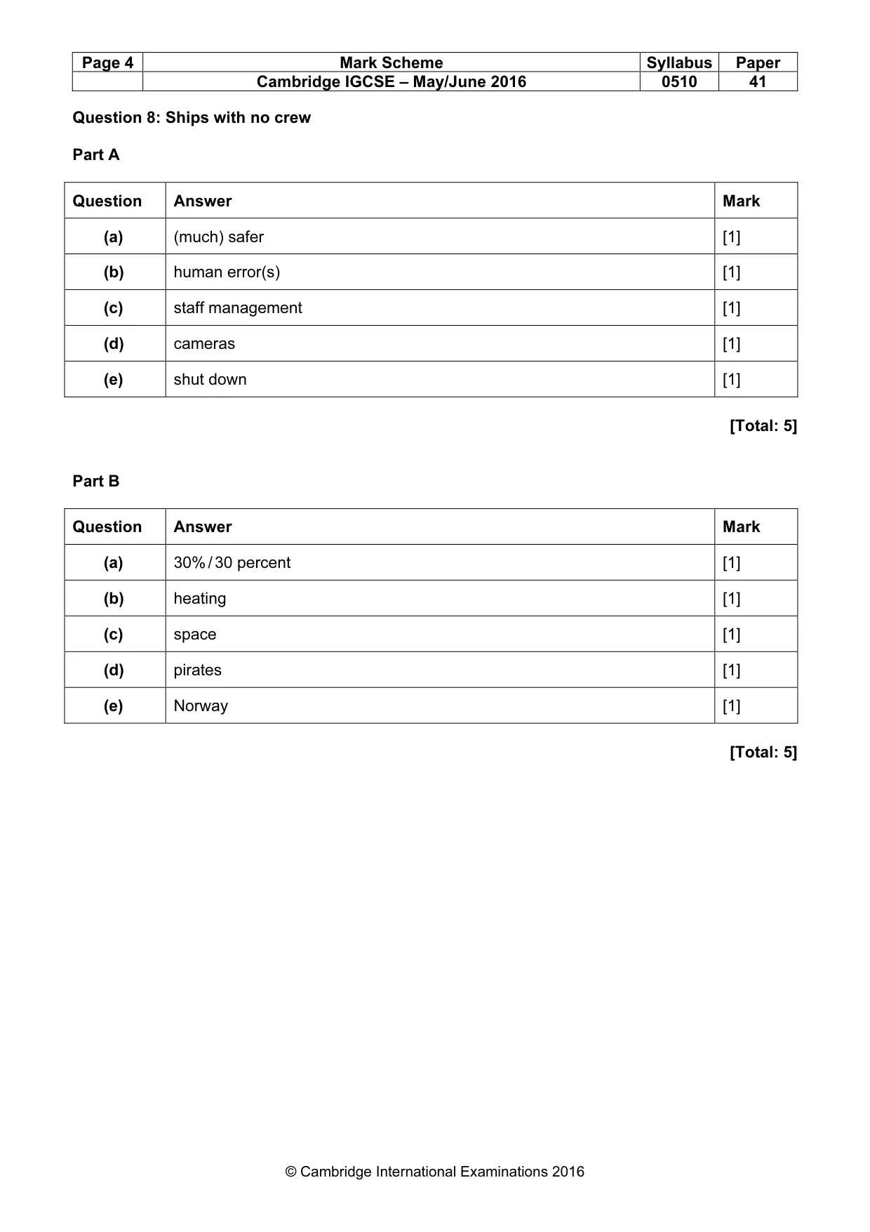 Mark scheme, page 4 of 15