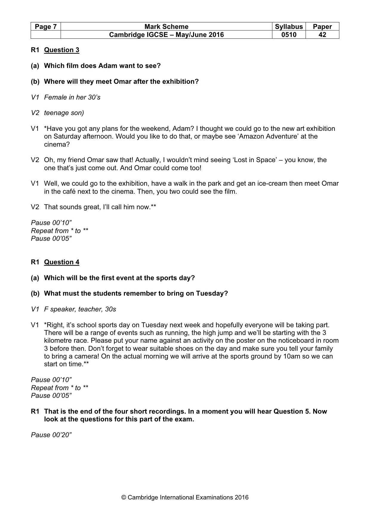 Mark scheme, page 7 of 14