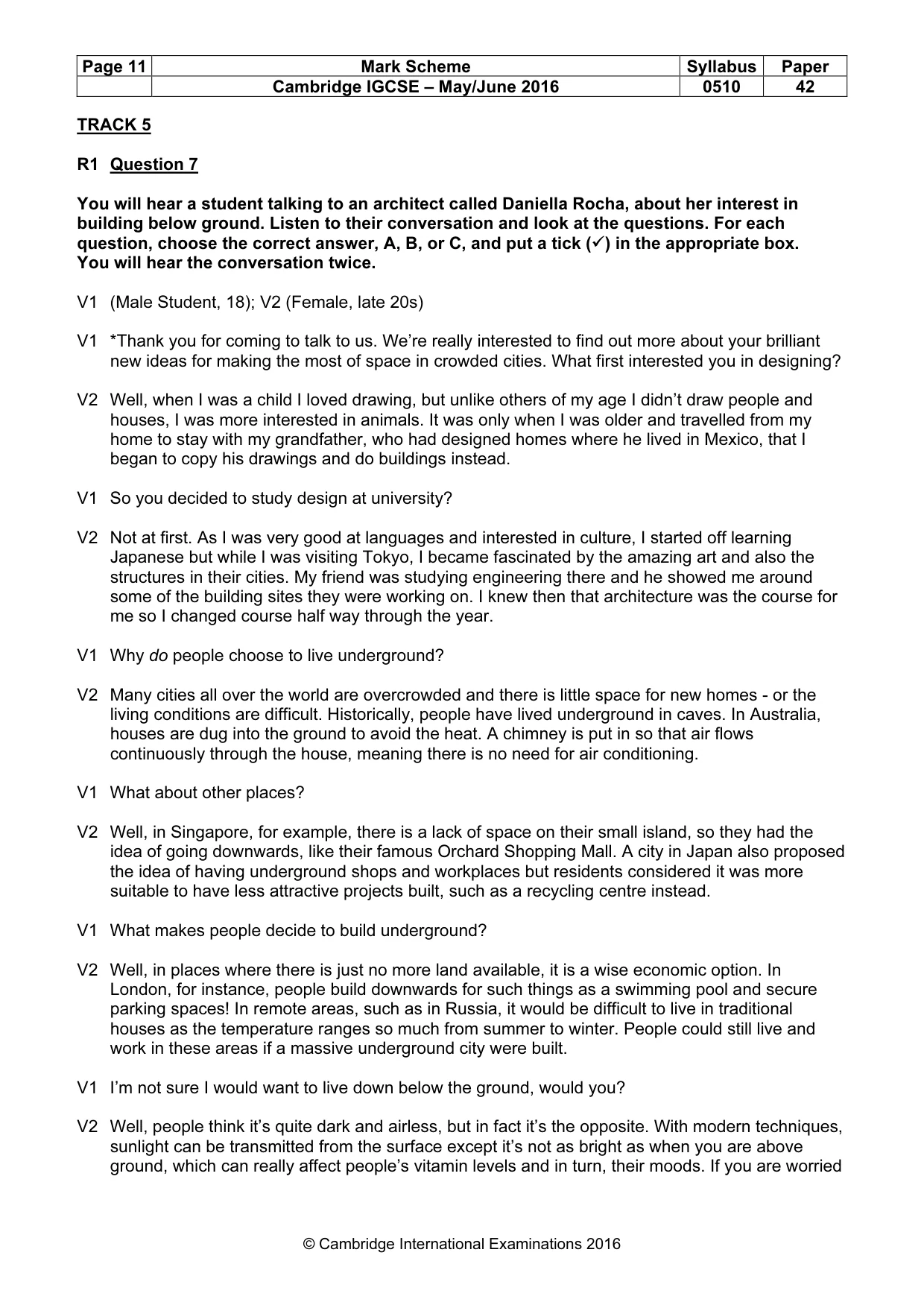 Mark scheme, page 11 of 14