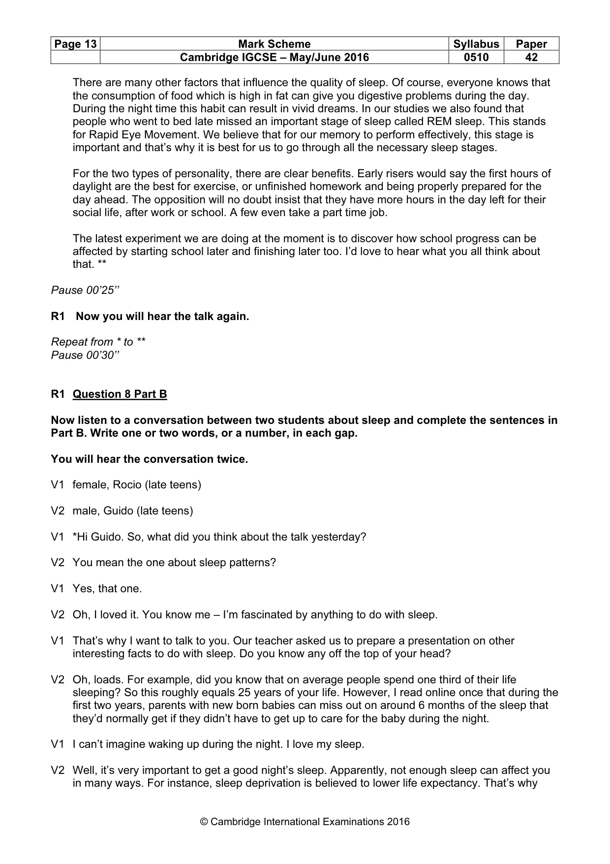 Mark scheme, page 13 of 14