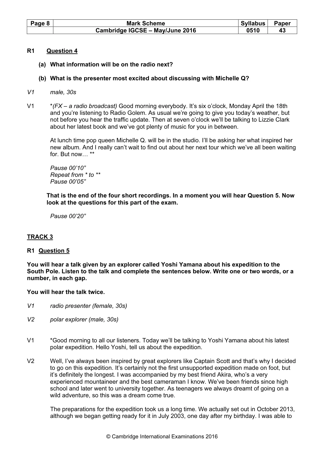 Mark scheme, page 8 of 15