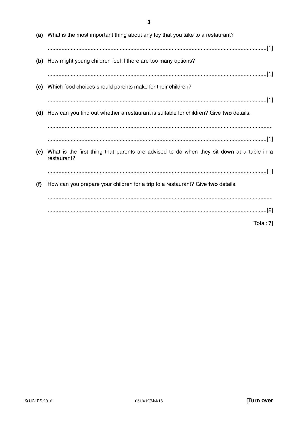 Cambridge IGCSE English - Second Language (oral endorsement) 0510 2016 May/June Paper 1 · Variant 2 question paper, page 3 of 16