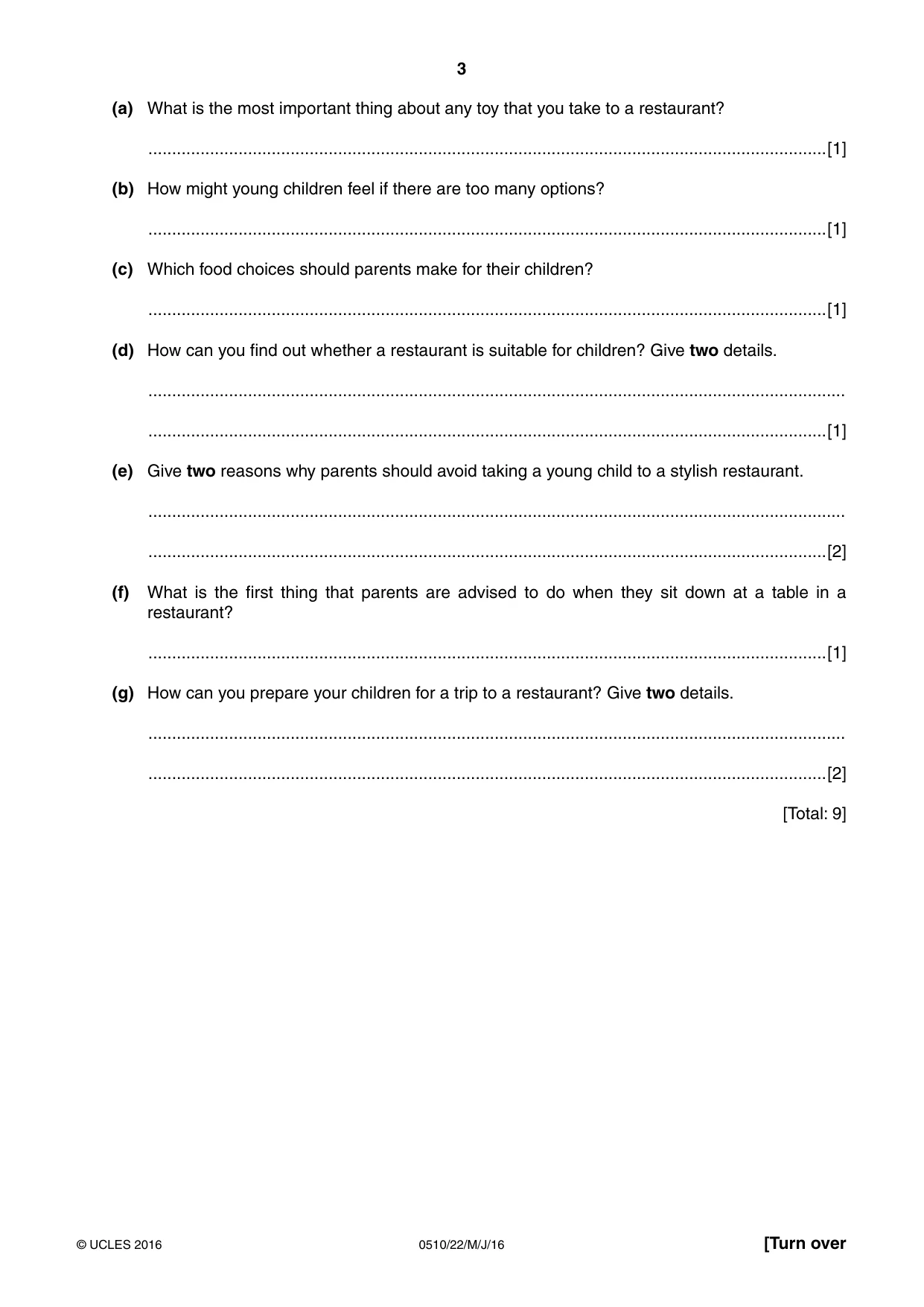 Cambridge IGCSE English - Second Language (oral endorsement) 0510 2016 May/June Paper 2 · Variant 2 question paper, page 3 of 16