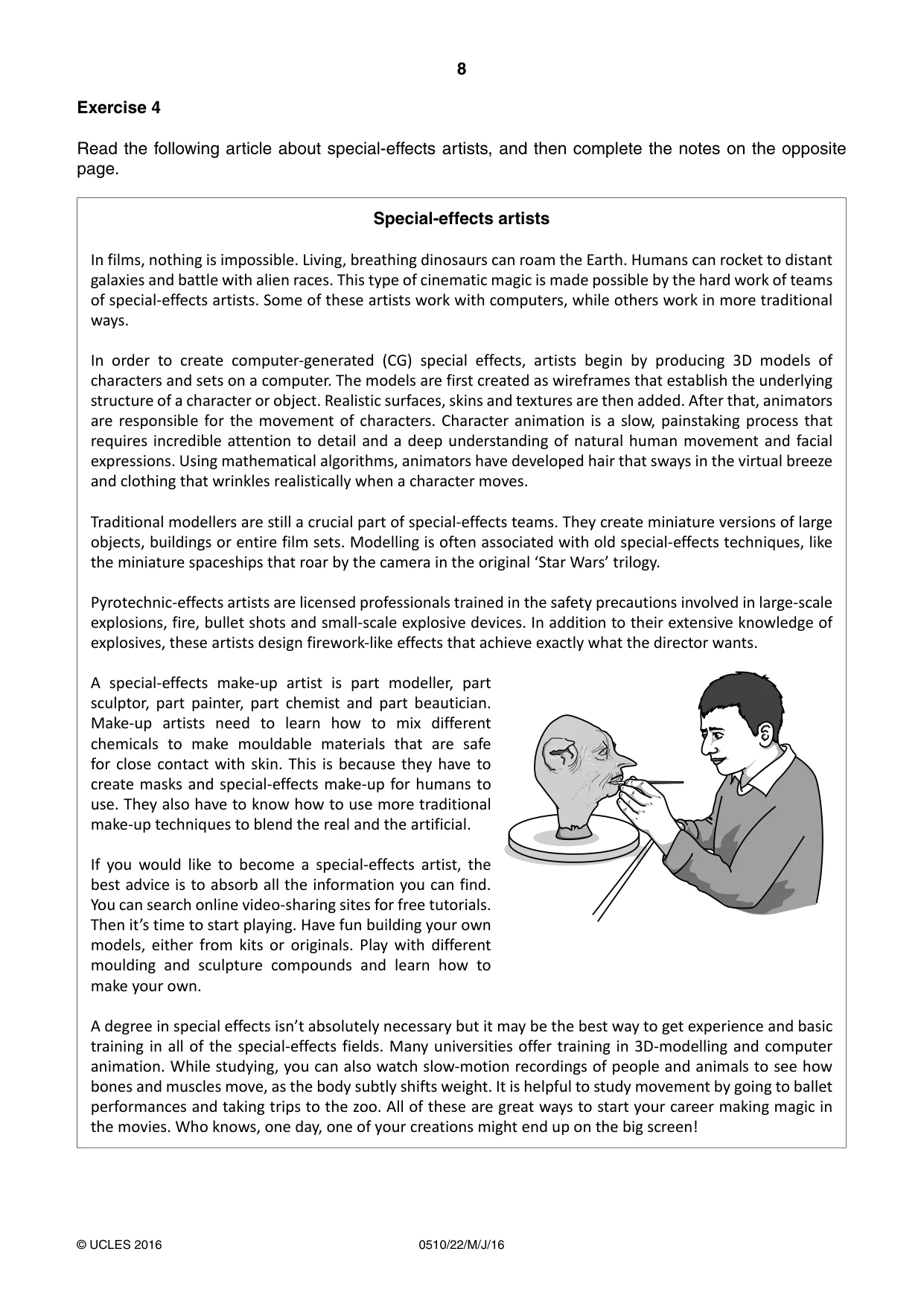 Cambridge IGCSE English - Second Language (oral endorsement) 0510 2016 May/June Paper 2 · Variant 2 question paper, page 8 of 16