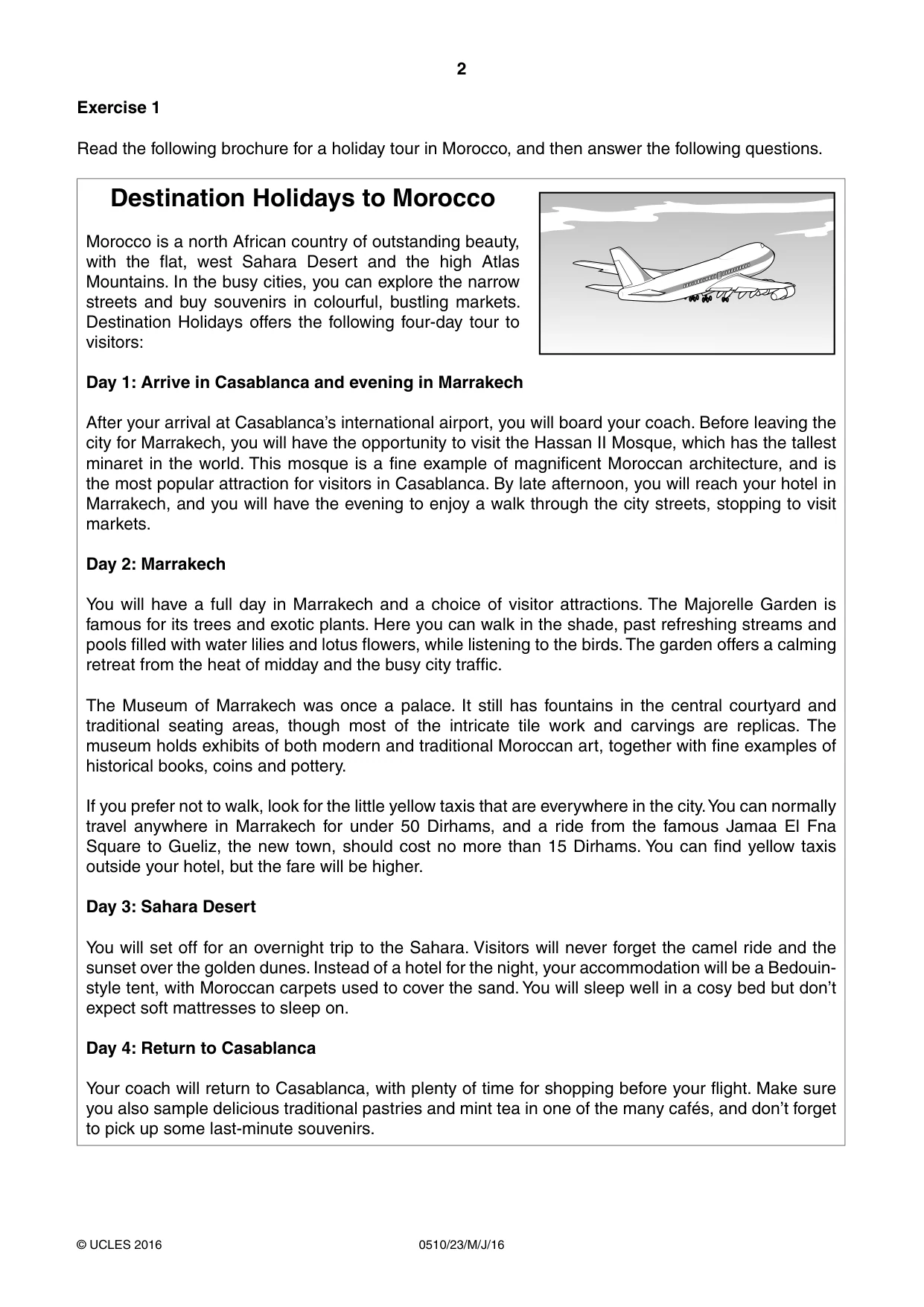 Cambridge IGCSE English - Second Language (oral endorsement) 0510 2016 May/June Paper 2 · Variant 3 question paper, page 2 of 16