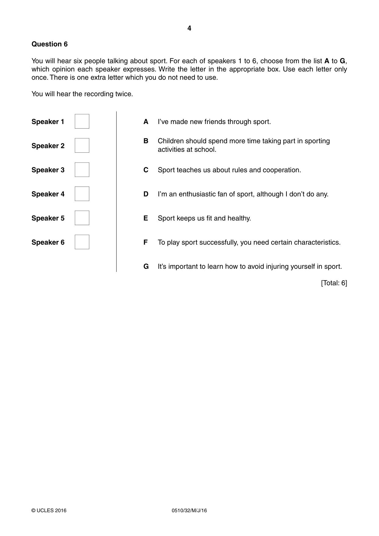 Cambridge IGCSE English - Second Language (oral endorsement) 0510 2016 May/June Paper 3 · Variant 2 question paper, page 4 of 8