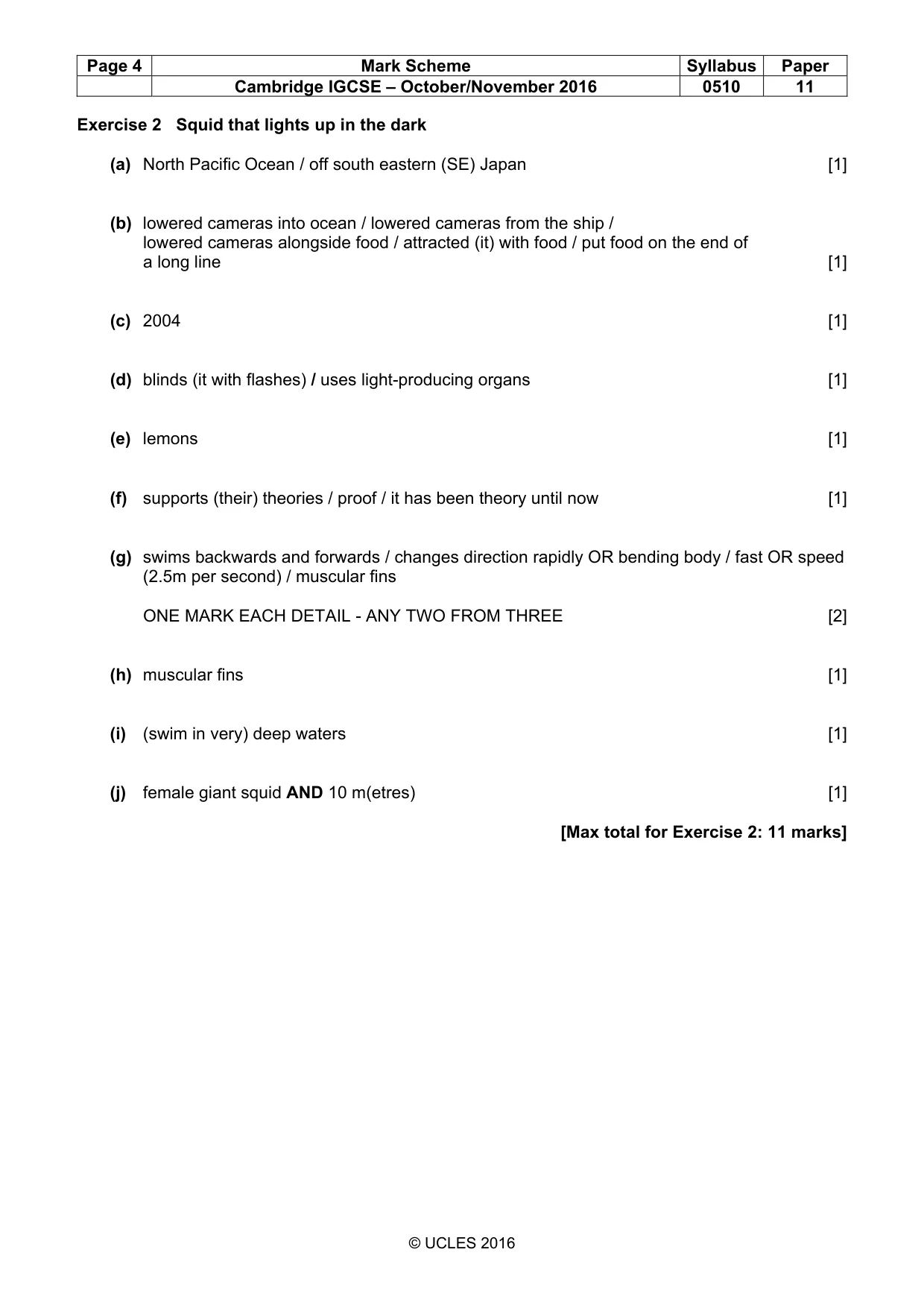Mark scheme, page 4 of 11