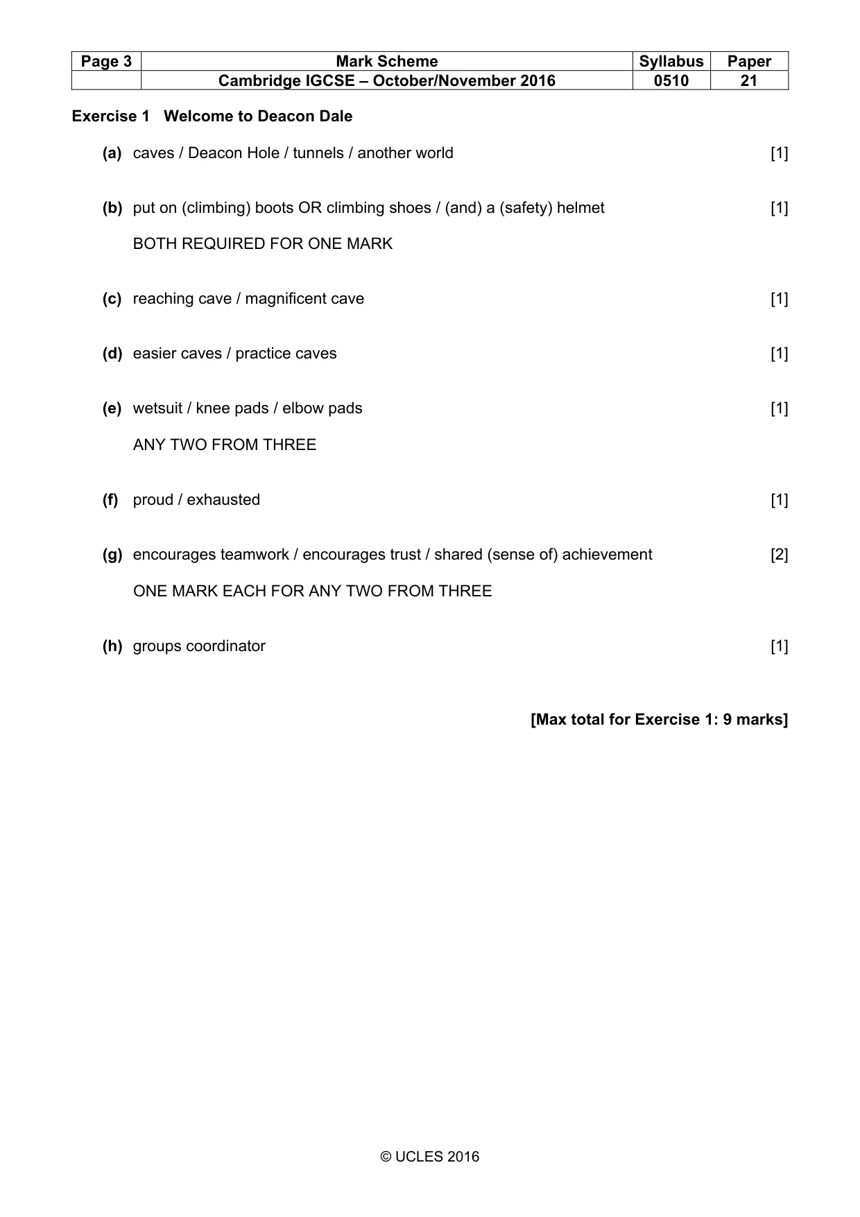 Mark scheme, page 3 of 12