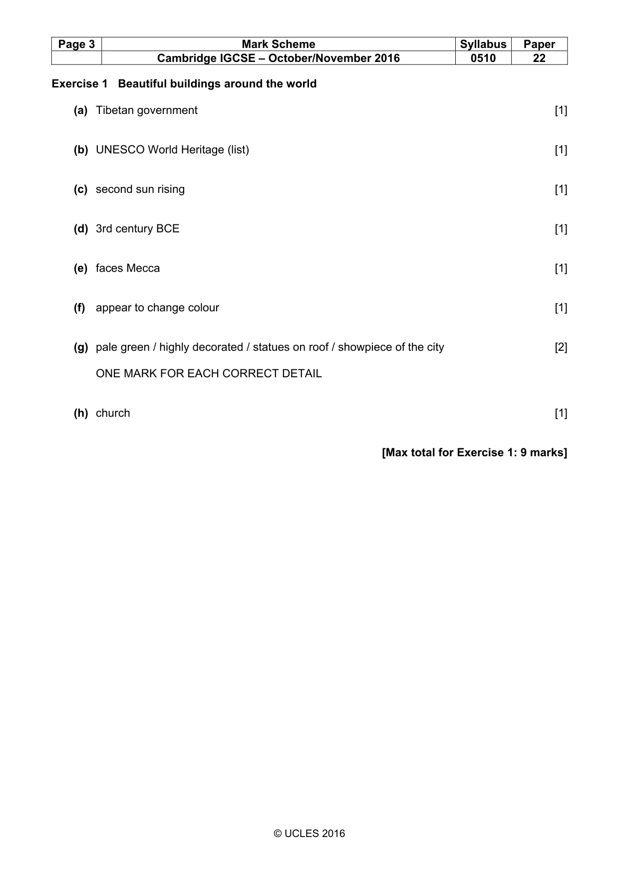 Mark scheme, page 3 of 11