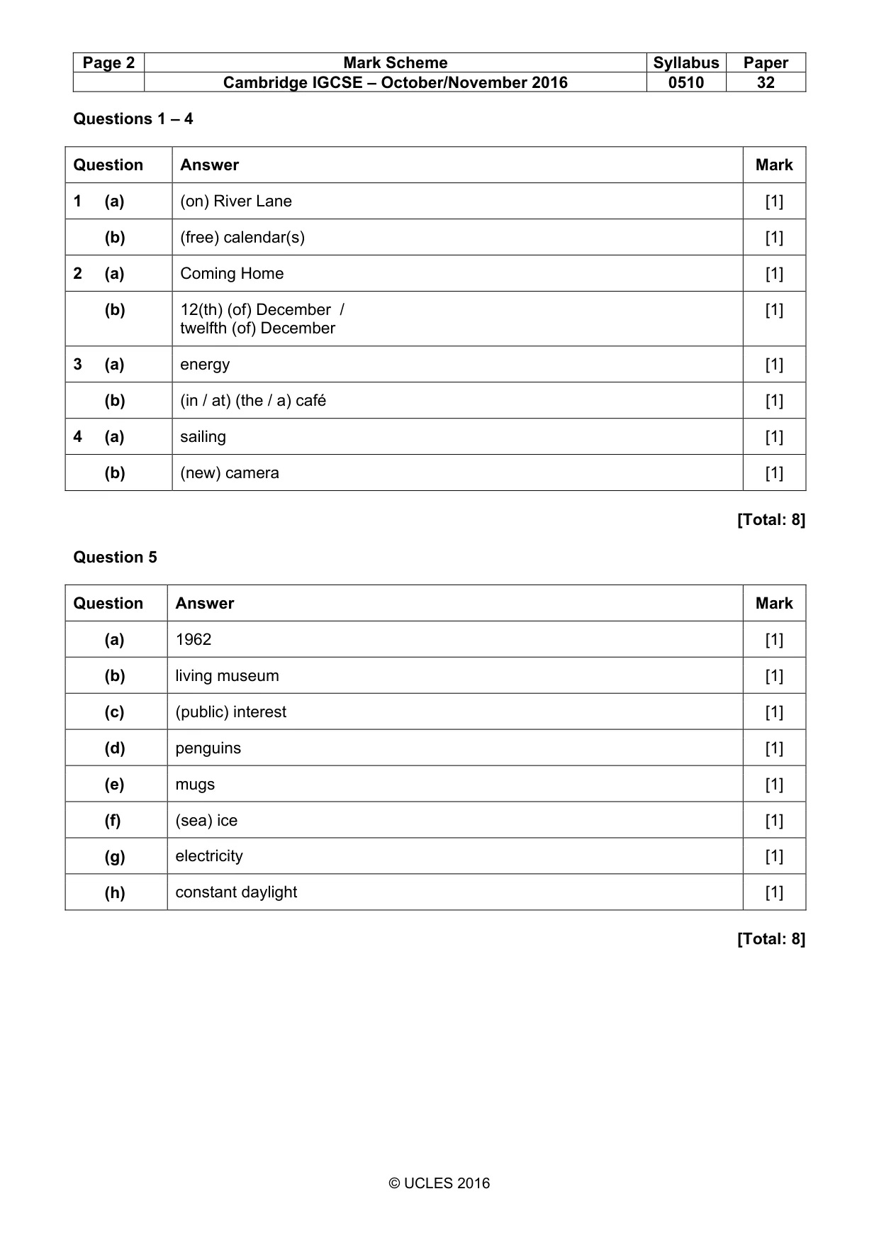 Mark scheme, page 2 of 12