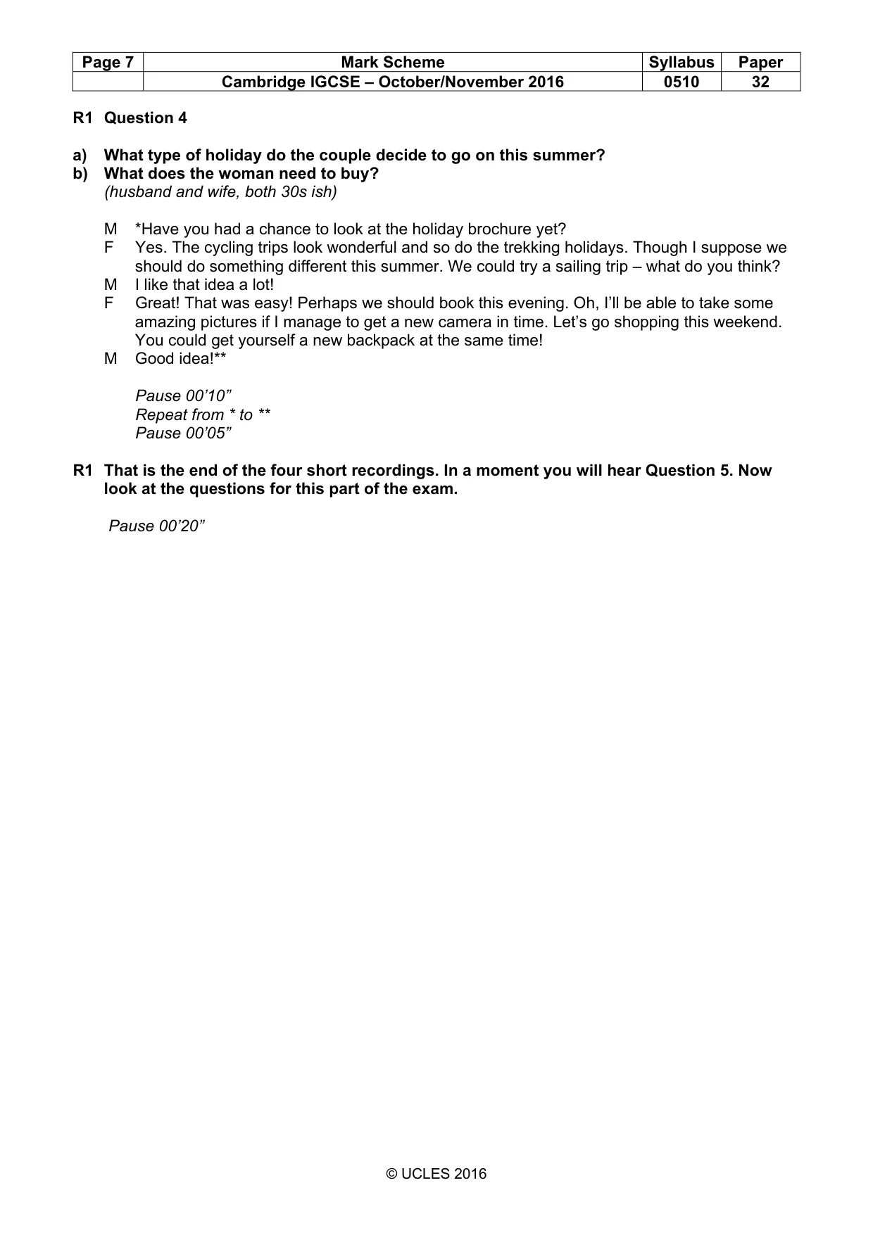 Mark scheme, page 7 of 12