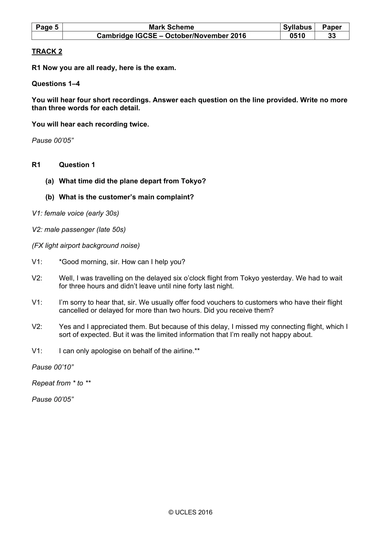 Mark scheme, page 5 of 12