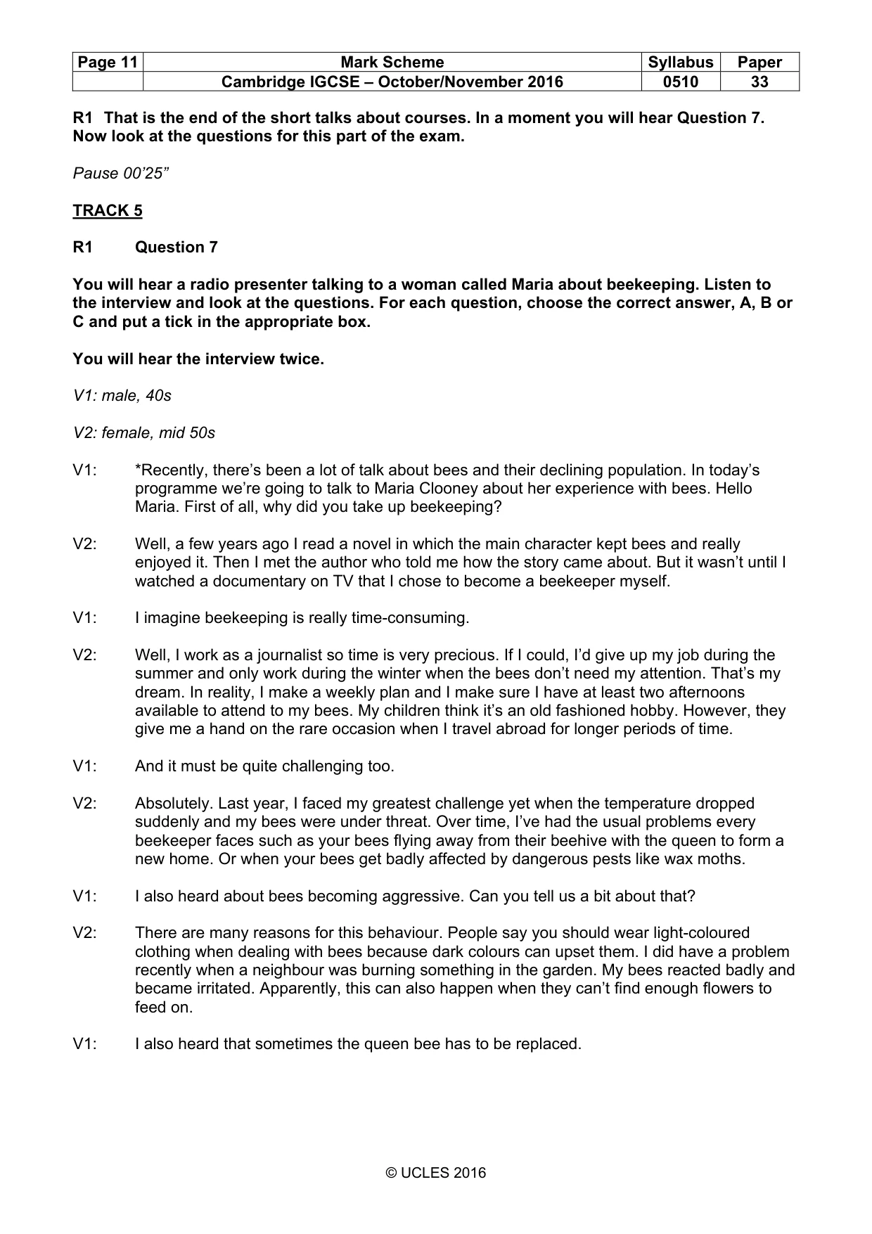 Mark scheme, page 11 of 12