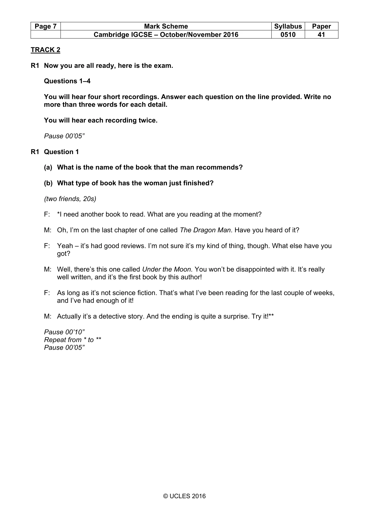 Mark scheme, page 7 of 18