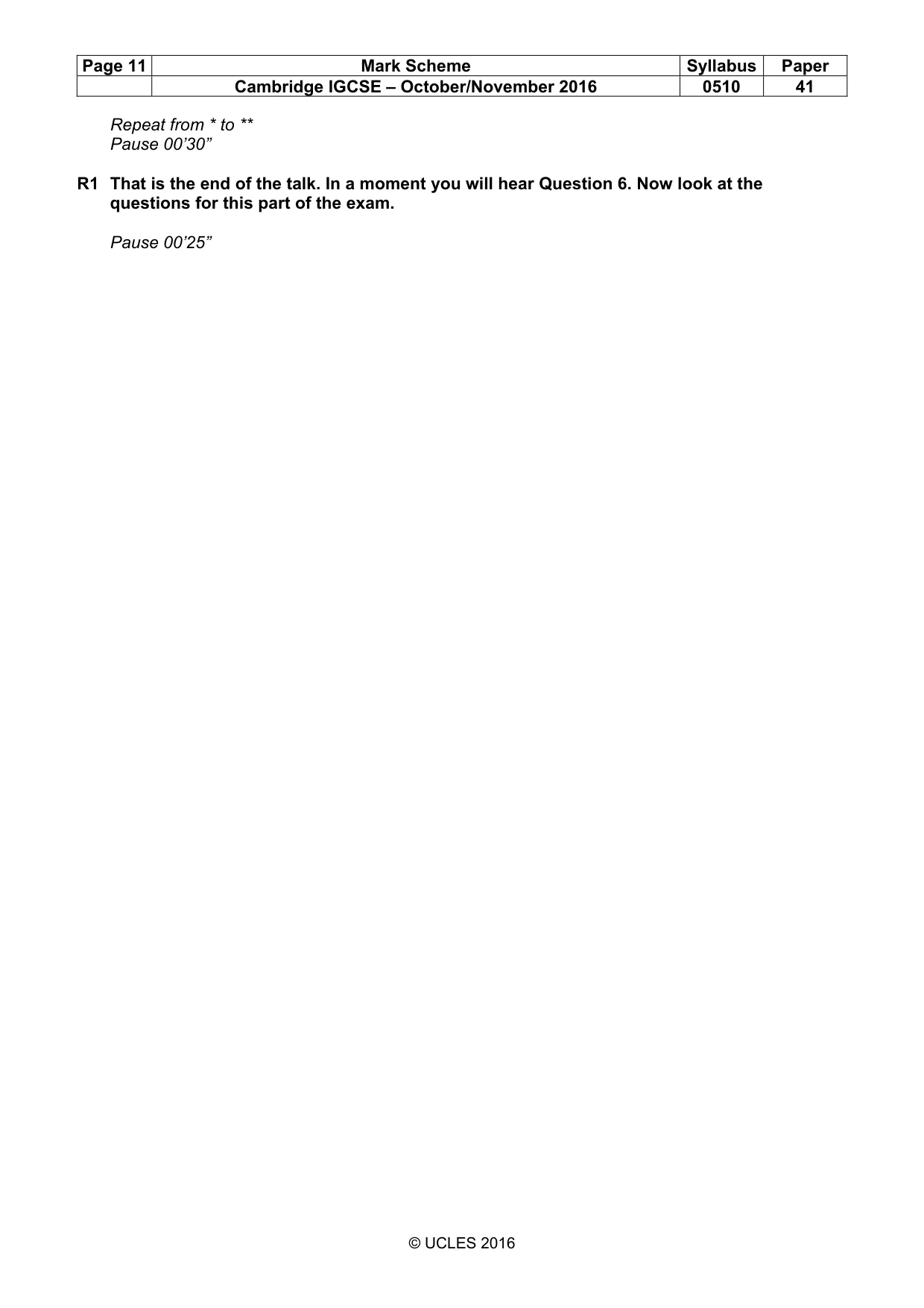 Mark scheme, page 11 of 18