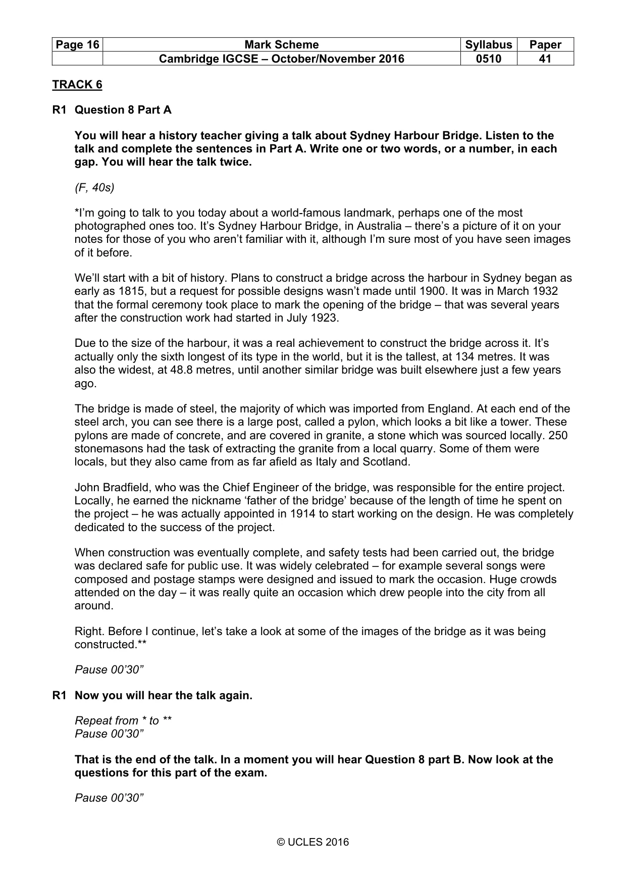 Mark scheme, page 16 of 18