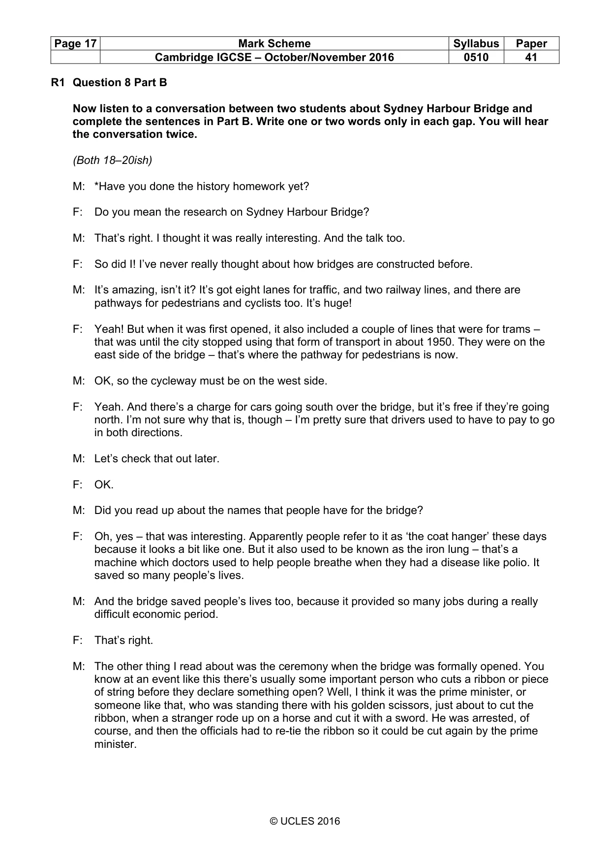 Mark scheme, page 17 of 18