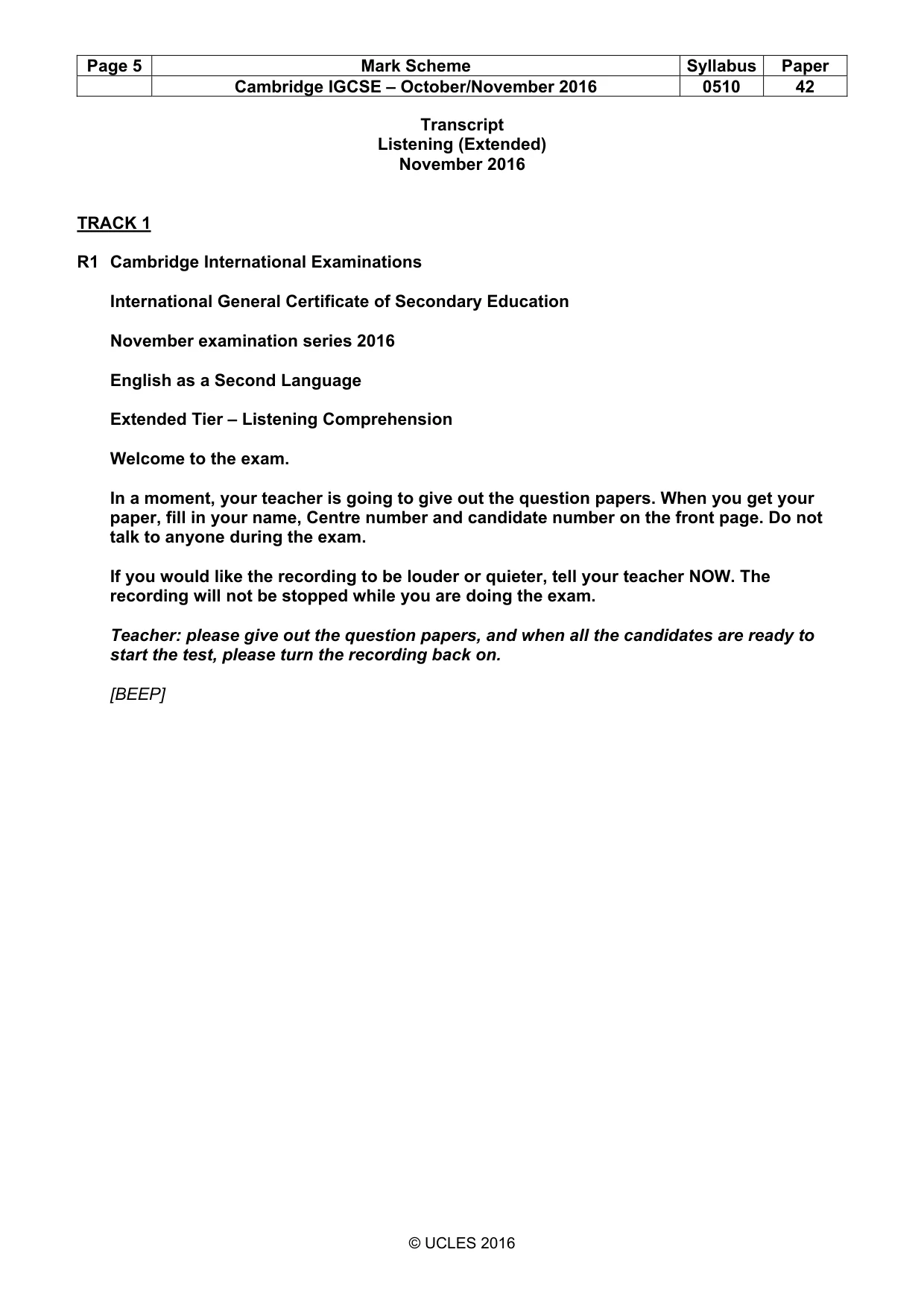 Mark scheme, page 5 of 16