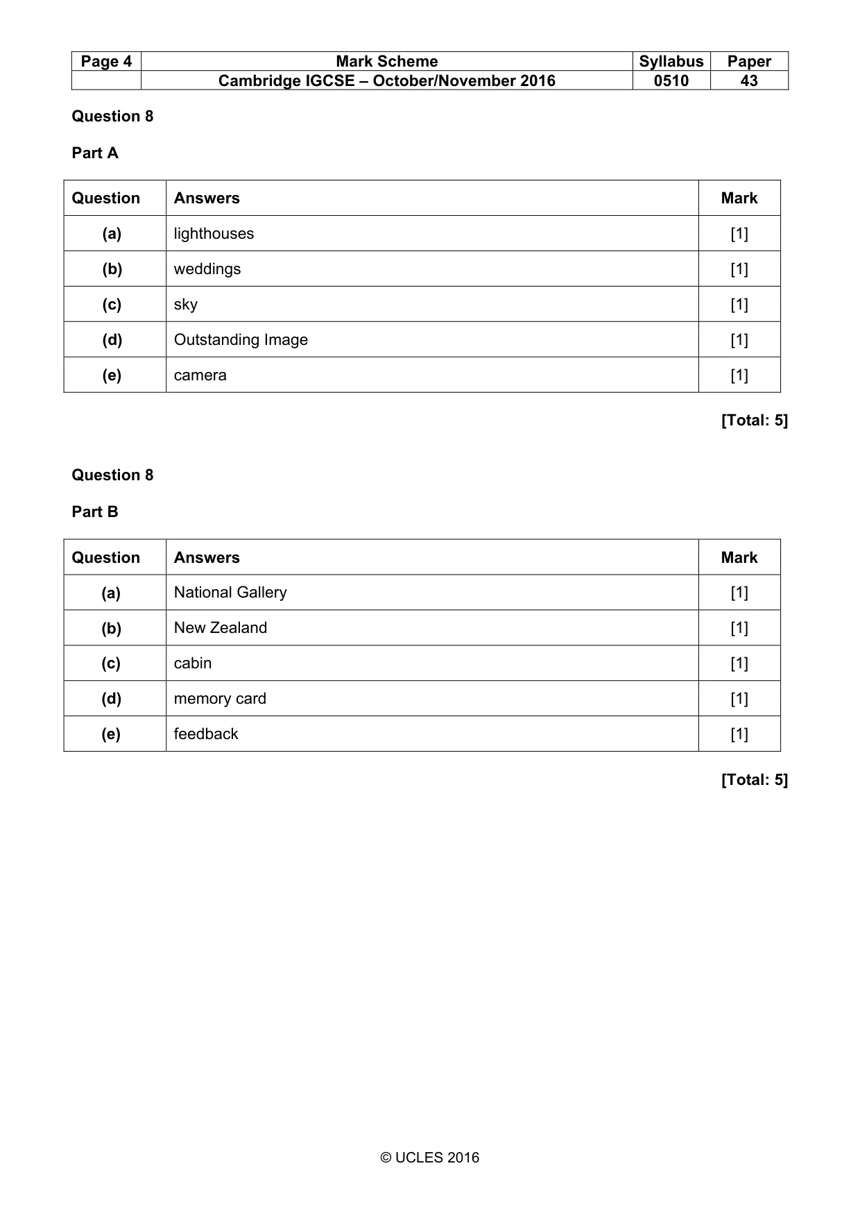 Mark scheme, page 4 of 16