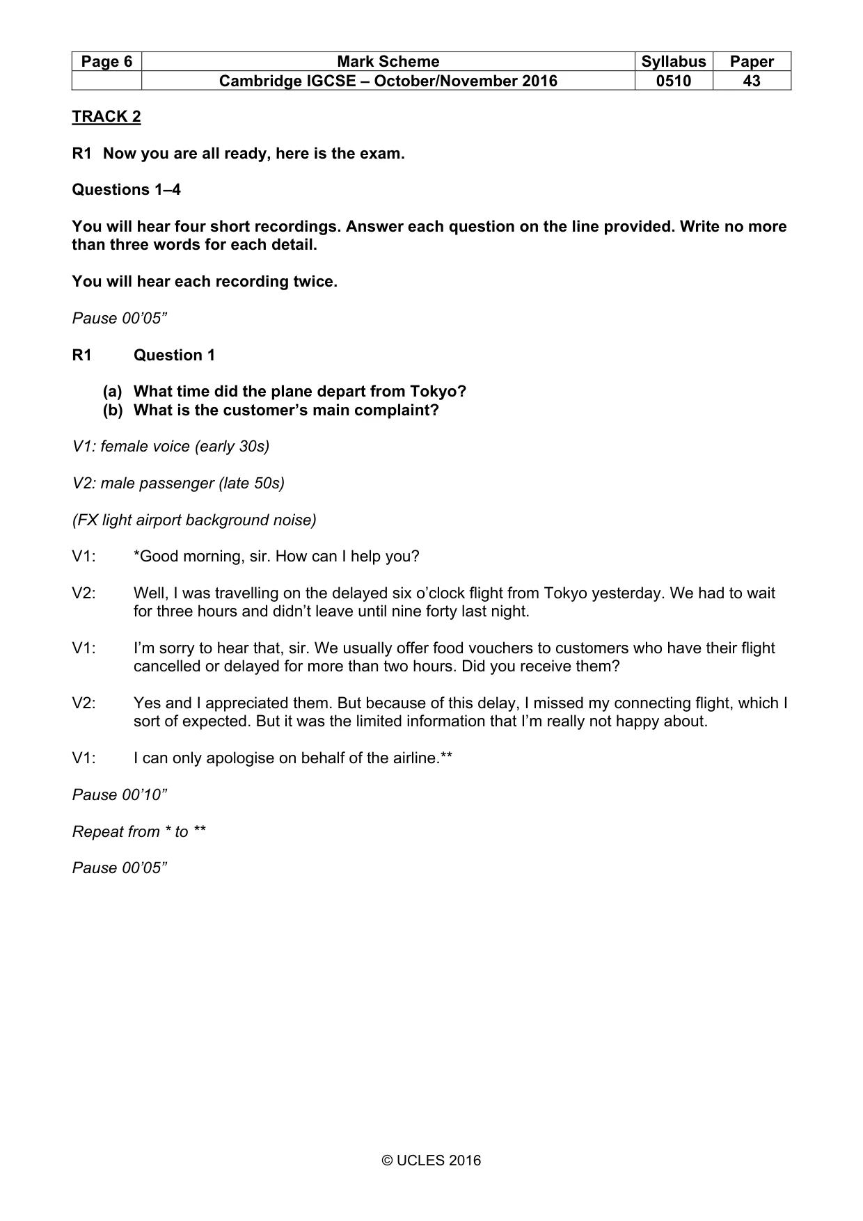 Mark scheme, page 6 of 16